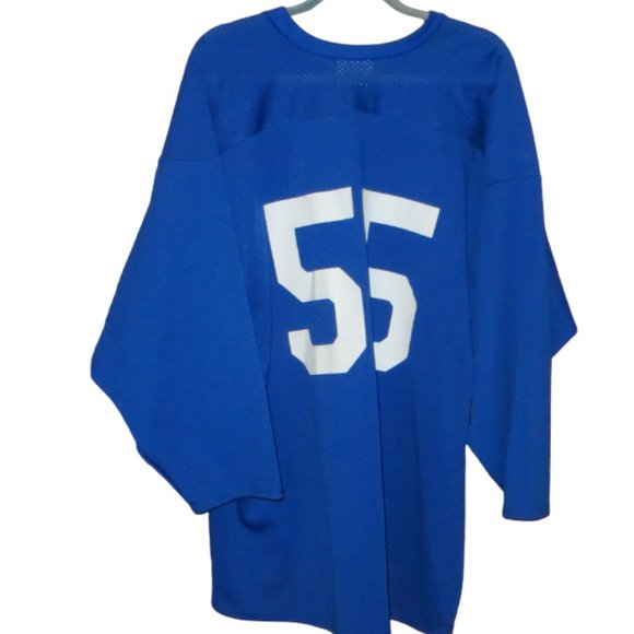 Dakka Two Hockey Jerseys Hawks One Game Or Practice Worn Blue White XL XXL - Picture 3 of 16